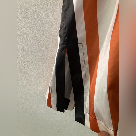 Eloquii Orange Black and White Striped Blouse, Size 24 - Picture 6 of 8